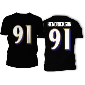 Trey Hendrickson Baltimore Football #91 Cotton T Shirt Jersey in Kuwait