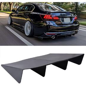 JMTBNO Rear Diffuser Bumper 4 Fins Spoiler Splitter Lip Black 22"x 20" Compatible with Honda Accord Dodge Challenger Ford Mustang GT in Kuwait