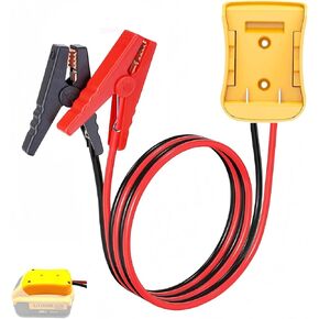 Jumper Cables with Adapter Compatible with Dewalt 20V Battery, 2FT 8AWG Portable Battery Dewalt Jumper Starter Auto Booster Silicone Cables for Car Jump Starting Using Tool, 200°C Heat Resistant in Kuwait