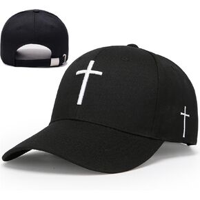 Embroidery Rose Black Baseball Cap for Men Christian Jesus Cross hat Vintage Washed Denim Trucker hat for Men Snapback Hats in Kuwait