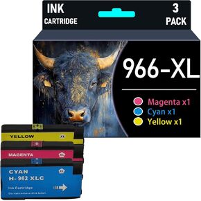 966XL High Yield Ink Cartridge Replacement for HP 966 966XL Ink Cartridge for HP OfficeJet Pro 9020 9025 9010 9015 9018 9020 9025 9026 9027 9028 9029 Printers,Color in Saudi Arabia