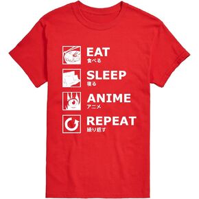 Instant Message - Eat Sleep Anime Repeat - Men's Short Sleeve Graphic T-Shirt in Kuwait