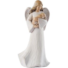 Cat Angel Figurines, 8 Inches Guardian Angel Gifts for Cat Lovers, Hand Painted Pet Memorial Figure Sympathy Gifts for Loss of Pet in Kuwait