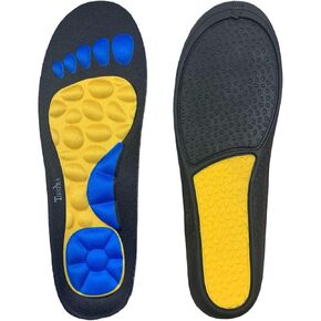 نعال داخلية جل للتدليك والوسادة - راحة طوال اليوم للوقوف والمشي، دعم القوس، حشوات ممتصة للصدمات تخفف آلام القدمين والساقين المتعبة، تقليم لتناسب (الرجال الأمريكيون 10-11، الاتحاد الأوروبي 43-44) in Kuwait