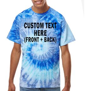 Custom Tie Dye Shirt for Men Women Add Your Text Personalized Casual T-shirts in Kuwait