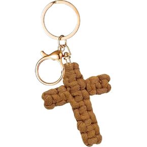 Knit Cross keychain Christian Gifts for Women Men Religious Gifts Bohe Backpack Charms Christian Keychain in Kuwait