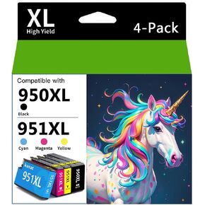 950XL 951XL Ink Cartridges Combo Pack Compatible Replacement for HP 950 951 Ink Cartridges Combo Pack Use with HP OfficeJet Pro 8600 8610 8620 8100 8630 8660 8640 8615 76DW 251DW (High Yield 4-Pack) in Kuwait
