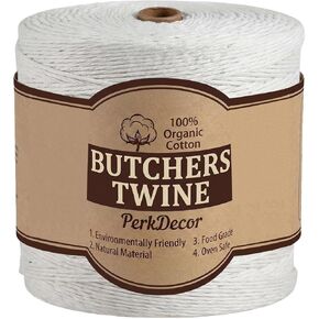 400 قدم 100% 2 مم من القطن الطبيعي للطهي من الدرجة الغذائية، خيط جزار للمطبخ، تحميص الخبز، تركيا، ربط اللحوم، الحرف اليدوية، تغليف الهدايا والاستخدامات المنزلية in Kuwait