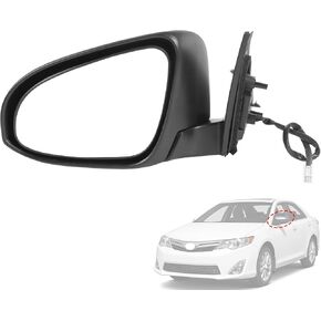 Door Mirror Left Driver Side Replacement For Toyota Camry 2012 2013 2014, Replace TO1320275, Black 3PINS in Kuwait