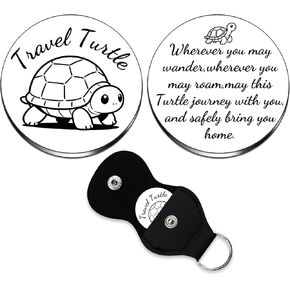 Ikacvb Turtle Keychain Good Luck Gifts For Women Men Sea Travel Turtle Pocket Hug Token Small Good Luck Charms Birthday Gifts For Friends Family Women Stocking Stuffers Christmas in Kuwait