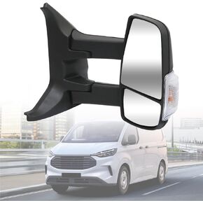 Power Heated Door Mirror & Driver Side View Mirror FIT Ford Transit 150 250 350 350 HD 2014-2024, Long Arm Towing Mirror, Integrated Turn Signal, Replace OE# LK4Z-17682-GB, Left Side Only in Saudi Arabia