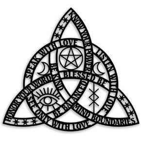 Celtic Rope Knot Metal Wall Decor - Infinity Symbol Triquetra Knot Room Decor Wall Art Home Decor for Living Room, Bedroom, Dining Room, Office (Black) in Kuwait