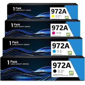 972A Black and Color PageWide Cartridge (4-Pack) Compatible Replacement for 972A Ink Cartridge 972X use for PageWide Pro 452dn 452dw 452dwt 477dn 477dw 477dwt 552dw 577dw 577z Printer Ink (BCMY) in Kuwait