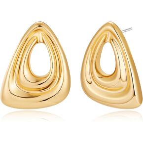 Gold Geometric Dangle Earrings Statement Earrings for Women Fashion Jewelry in Kuwait