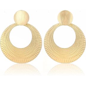 Disc Dangle Earrings for Women Big Drop Earrings Geometric Statement Earrings for Women in Saudi Arabia