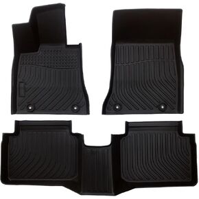 سجادات أرضية السيارة مناسبة لجميع الأحوال الجوية متوافقة مع 2017 2018 2019 2020 Genesis G80 RWD، مجموعة بطانات السجاد المطاطية TPE الملائمة حسب الطلب (أسود) in Kuwait