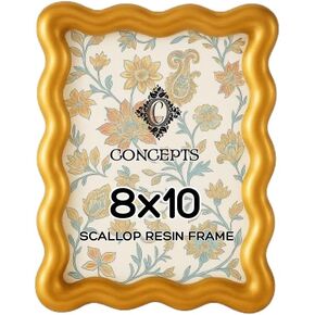 إطار صورة من الراتنج الذهبي مقاس 8 × 10 من كونسيبتس مع زجاج مقسى (عبوة من قطعة واحدة) in Kuwait