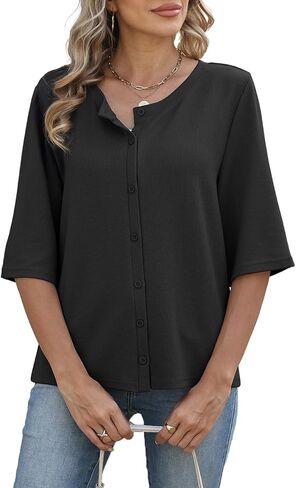 Yekaty Womens Short Sleeve Cardigan Sweaters Summer Lightweight Knit Solid Cropped Button Up Cardigans in Kuwait