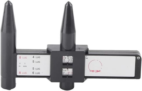 Car Wheel PCD Gauge, Rim Lug Bolt Pattern Measuring Tool Sliding Caliper for 4 5 6 8 Holes, Automotive Wheel Stud Pattern Gauge PCD Ruler, Universal for Most Vehicles in Kuwait