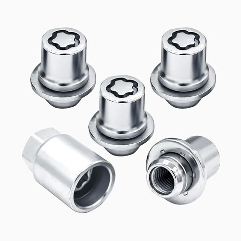 M12x1.5 Lug Nuts, 4 Pack Anti-Theft Chrome Wheel Lock Lug Nuts with 1 Key, Compatible with OEM 00276-00900, Fit for Toyota Camry Avalon Corolla RAV4 Highlander 4RUNNER & Lexus ES HS RC LS RX in Kuwait