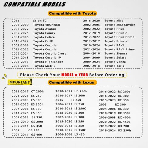 M12x1.5 Lug Nuts, 4 Pack Anti-Theft Chrome Wheel Lock Lug Nuts with 1 Key, Compatible with OEM 00276-00900, Fit for Toyota Camry Avalon Corolla RAV4 Highlander 4RUNNER & Lexus ES HS RC LS RX in Kuwait