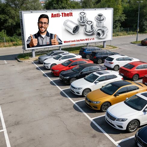 M12x1.5 Lug Nuts, 4 Pack Anti-Theft Chrome Wheel Lock Lug Nuts with 1 Key, Compatible with OEM 00276-00900, Fit for Toyota Camry Avalon Corolla RAV4 Highlander 4RUNNER & Lexus ES HS RC LS RX in Kuwait