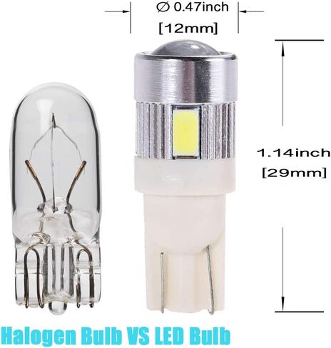 2Pc T10 (194) 6SMD Super White 6000k Backup/Reverse Light Compatible for 2012-2017 Volkswagen Passat in Kuwait