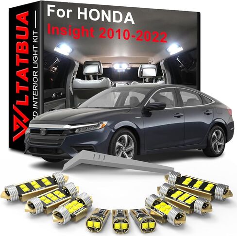 LED Interior Light Kit Package Replacement for HONDA Insight 2010 2011 2012 2013 2014 2015 2016 2017 2018 2019 2020 2021 2022, Super Bright 6000K White Bulbs + Install Tool in Kuwait