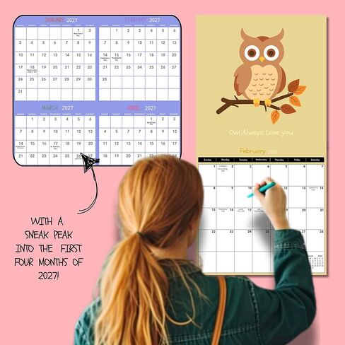 A Punbelievable Year 2026 Puns Wall Calendar | Monthly Humor with Vibrant Illustrations | Funny Joke Calendar 2026 for Home & Office | Pun Intended Calendar 2026 12" x 24" (Opened) in Saudi Arabia