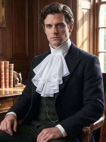 الفيكتوري المستعمرة Jabot طوق القرون الوسطى عصر النهضة الشيفون انفصال طوق هالوين زي التبعي in Kuwait