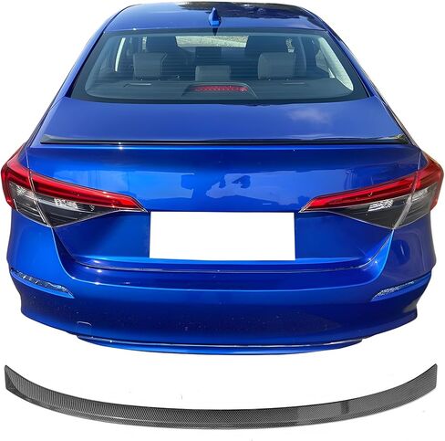 IKON MOTORSPORTS, Trunk Spoiler Compatible with 2022-2026 Honda Civic Sedan 4-Door, Sport Style Gloss Black ABS Rear Trunk Lid Spoiler Wing Lip in Saudi Arabia