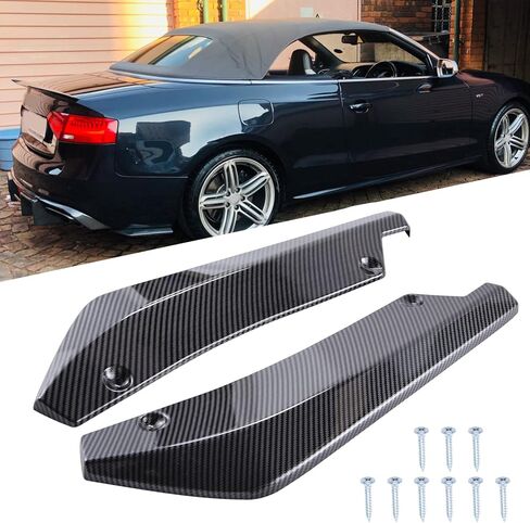 JMTBNO Rear Diffuser Bumper 4 Fins Spoiler Splitter Lip Black 22"x 20" Compatible with Honda Accord Dodge Challenger Ford Mustang GT in Saudi Arabia