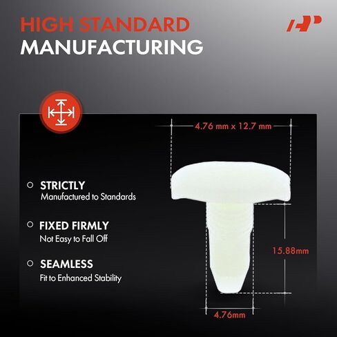 A-Premium 20 PCS Weatherstrip Car Retainer Fastener Push Pin Clips Compatible with Ford Models - for 4.76mm in Saudi Arabia