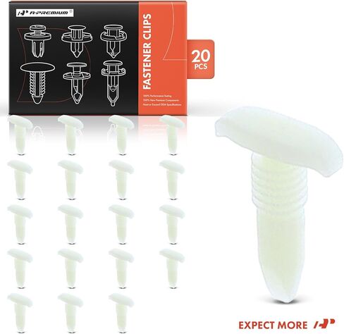 A-Premium 20 PCS Weatherstrip Car Retainer Fastener Push Pin Clips Compatible with Ford Models - for 4.76mm in Saudi Arabia