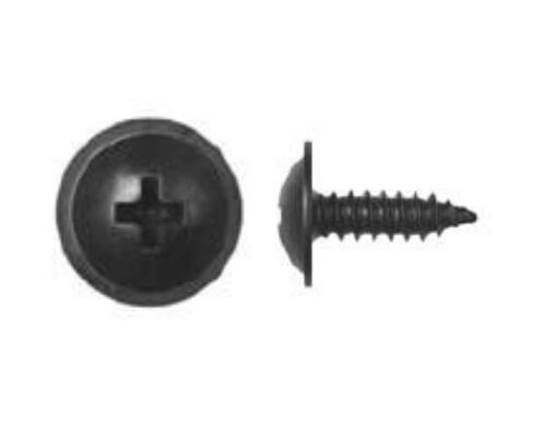 100 Pack Black Zinc Phillips Truss Screws | 4.8-1.61 x 16mm Sheet Metal Screws with 14mm OD Washer Head | Rust-Resistant Interior Trim Fasteners for Hyundai 12493-05167B in Kuwait