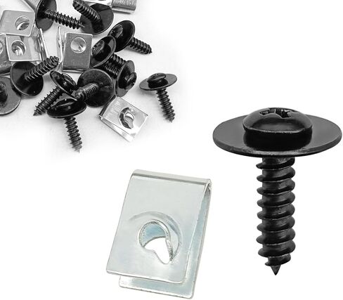 10Sets Fender Liner Splash Shield Wheelhouse Liner Screw U Nut Kit, Compatible with Honda Accord Civic CR-V Element Pilot Odyssey Acura RDX TL TSX, 90308-SB2-013 90114-SE0-000 in Saudi Arabia