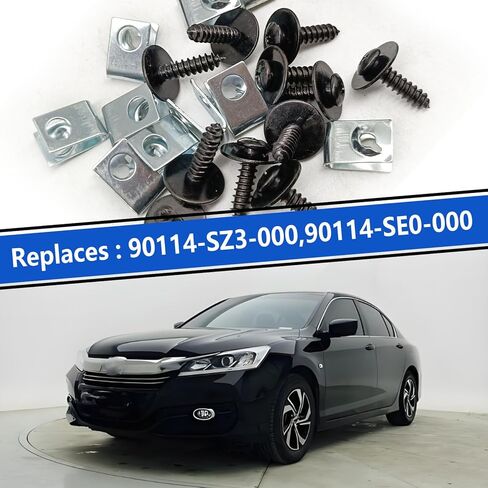 10Sets Fender Liner Splash Shield Wheelhouse Liner Screw U Nut Kit, Compatible with Honda Accord Civic CR-V Element Pilot Odyssey Acura RDX TL TSX, 90308-SB2-013 90114-SE0-000 in Saudi Arabia