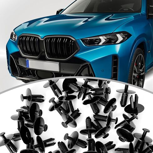 50PCS Bumper Trim Retainer Clips Push-Type Wheelhouse Retainer Clip Rivet Fender Liner Retainer Clip 51118174185 Compatible with BM 3 5 7 Series in Kuwait