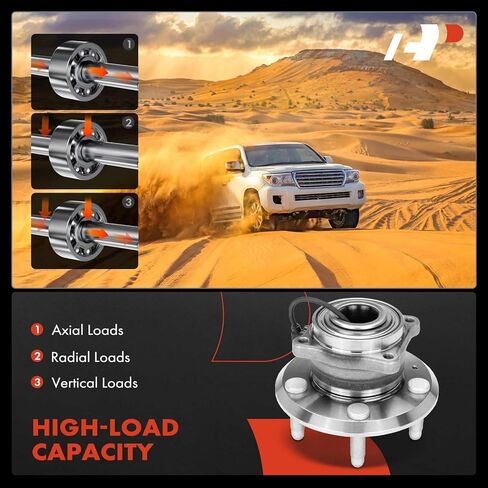 A-Premium 2 x Rear Wheel Bearing and Hub Assembly with ABS & 5-Lug Compatible with Chevrolet Equinox 2010-2017, GMC Terrain 2010-2017 in Saudi Arabia