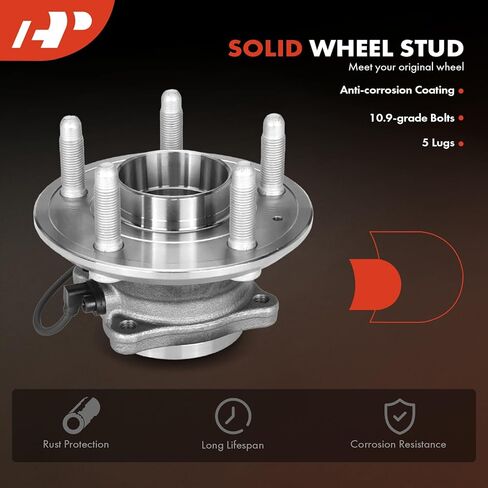 A-Premium 2 x Rear Wheel Bearing and Hub Assembly with ABS & 5-Lug Compatible with Chevrolet Equinox 2010-2017, GMC Terrain 2010-2017 in Saudi Arabia