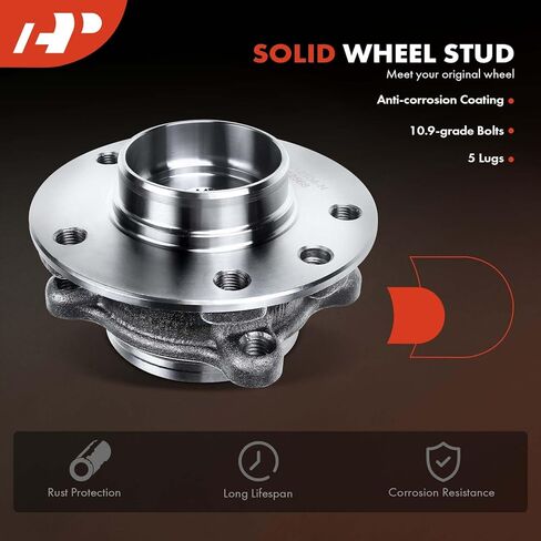 A-Premium Rear Wheel Bearing and Hub Assembly Compatible with Jeep Compass 2017-2022, Renegade 2015-2018 & 2020-2021, Fiat 500X 2016-2018, FWD Only in Saudi Arabia