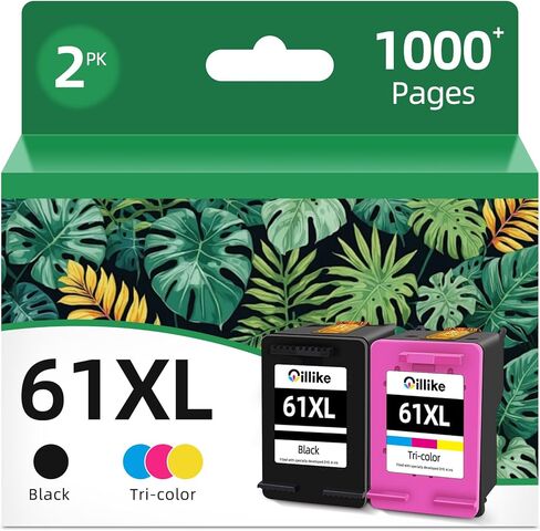 61XL Ink Cartridge Combo Pack Black Color Replacement for HP 61 Ink for HP Ink 61 XL HP61 HP61XL Work with Envy 4500 5530 4630 4502 2540 4635 4632 1510 1512 1000 1010 4501 3510 3050 5535 2542 Printer in Kuwait