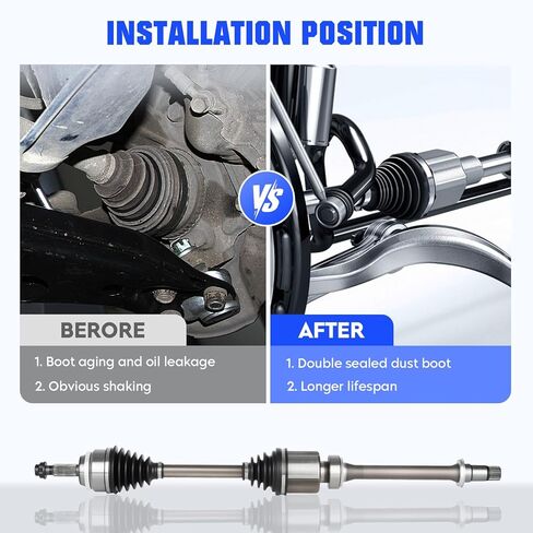 Front CV Axle Shaft Assembly Fit for Toyota Highlander 2001-2007, for Camry 2002-2009, for Solara 2004-2008, for 2.4L FWD Gas Only, Right CV Joint Shaft, Replace for 66-5247, 1 pack in Saudi Arabia