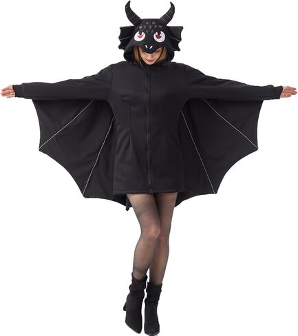 زي التنين الأسود للسيدات، أزياء الهالوين للبالغين in Kuwait