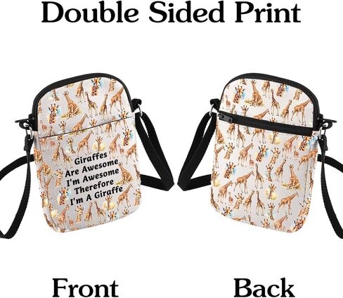 Funny Giraffe Gift for Giraffe Lover Giraffes Are Awesome I'm Awesome Therefore I'm A Giraffe Crossbody Bag Animal Lover Gift in Saudi Arabia