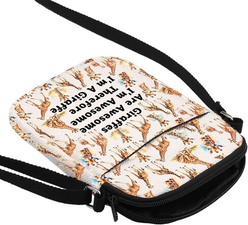 Funny Giraffe Gift for Giraffe Lover Giraffes Are Awesome I'm Awesome Therefore I'm A Giraffe Crossbody Bag Animal Lover Gift in Saudi Arabia