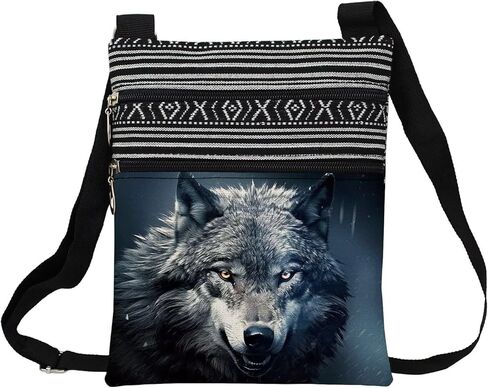 Wolf Pattern Crossbody Bag for Women in Kuwait