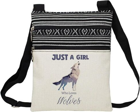 Wolf Pattern Crossbody Bag for Women in Saudi Arabia