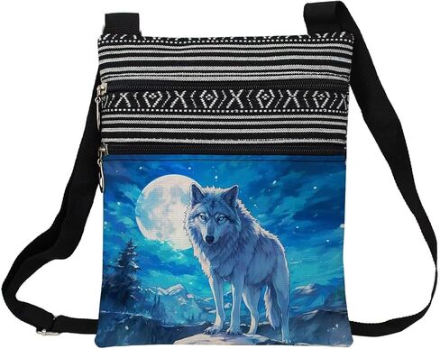 Wolf Pattern Crossbody Bag for Women in Saudi Arabia