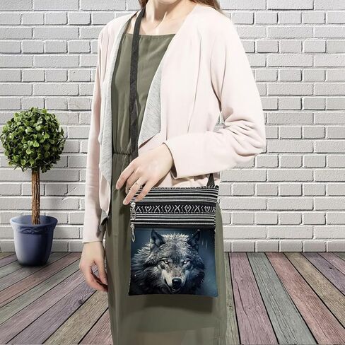 Wolf Pattern Crossbody Bag for Women in Saudi Arabia